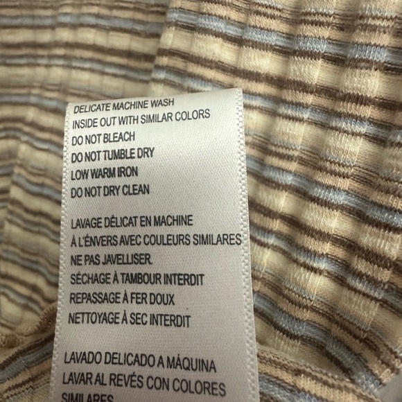 Nation LTD Babs Tank Size Large In Layer Cake Striped Ribbed Square Neck NWT - Picture 7 of 7